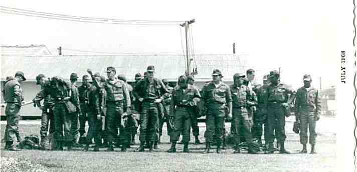 697th Formation between Orderly Room & Mess Hall

in July 1968 at Camp #44, Korat, Thailand