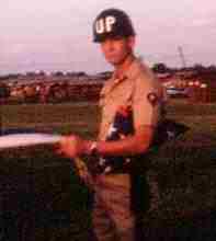 Camp USARTHAI Days End and folding our flag - SP/4 Holliday